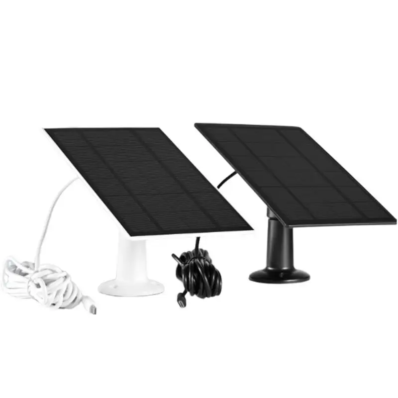 Solar Panel For Ring Camera 3W USB Port Solar Panel For Outdoor Rechargeable Battery Camera Solar Panel With 360 Adjustable