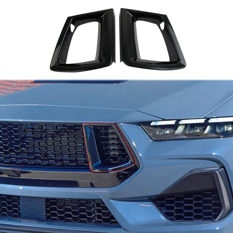 

Front Bumper Grille Cover Trim For Ford Mustang 2024 GT/GT Premium Accessories Carbon Fiber