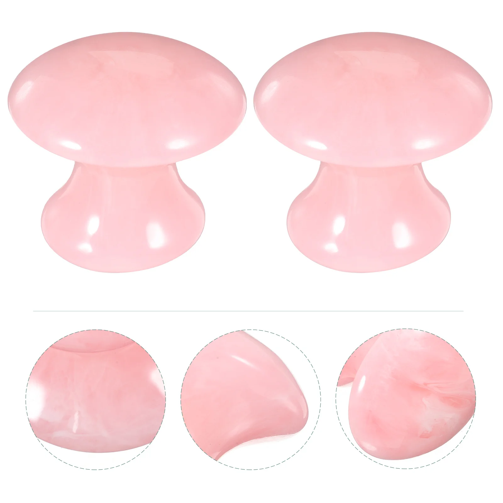 

2Pcs Mushroom Shaped Resin Facial Massage Tool Exquisite Delicate Easy Grip Home Office Gift Scraping Accessory