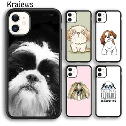 Krajews Cartoon Shih Tzu Dog Soft Phone Case Cover For iPhone 16 15 SE2020 14 6 7 8 plus 11 12 13 pro max Plus coque Fundas