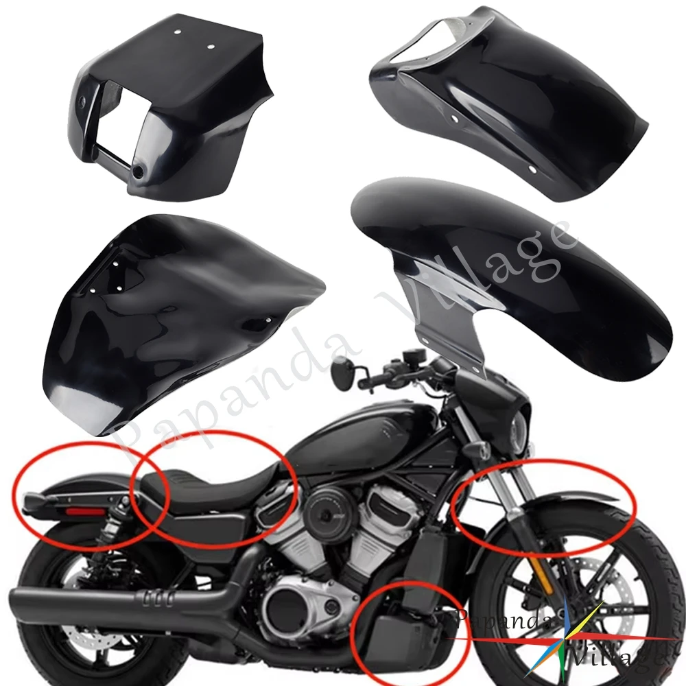 

Мотоциклетное переднее и заднее крыло, обтекатель подбородка, спойлер, защитная крышка, защита сиденья для Harley Nightster 975 RH975 RH 975 2022-23