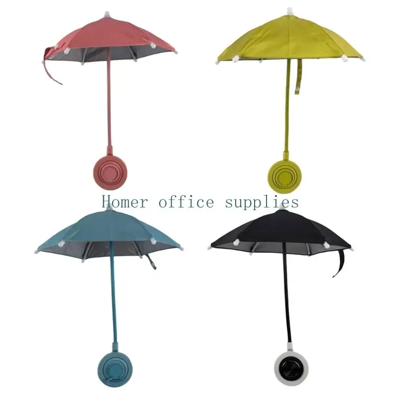 K43B 360 Rotation magnetischer Handy-Regenschirm, blendfreier Sonnenschutz, verstellbar