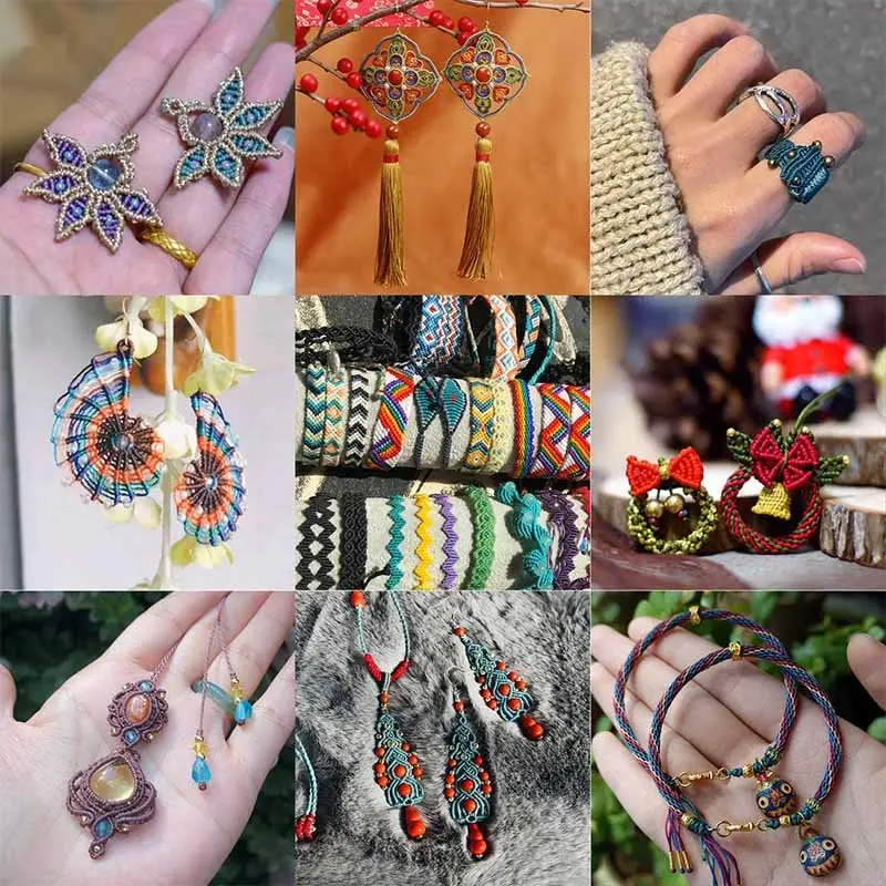 Diy Gevlochten Touw Kit Hand Breien Frame 25 36 Kleuren Hand Touw Armband Ketting Rood Touw Breien Vaste Hulpgereedschappen