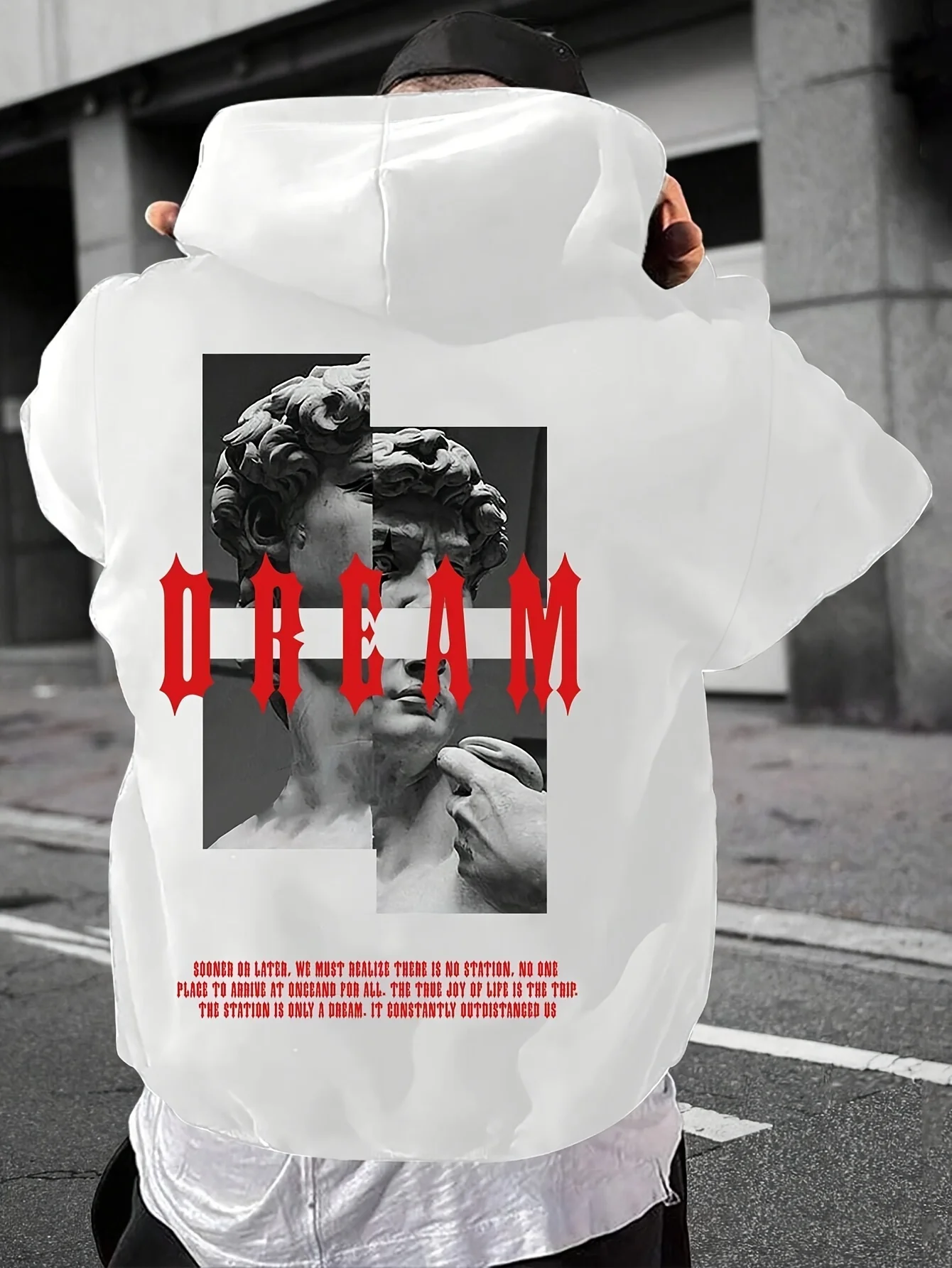 

Statue Graphic Printing Autumn and Winter Cotton Men's and Women's Hoodies Casual Outdoor Street Sports Loose Training Brand