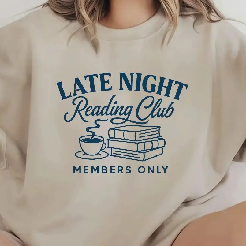 

Unisex Sweatshirt Long Sleeves Casual Hoodies Stylish Pullover Daily Wear Multiple Colors Versatile Late Night Reading Club