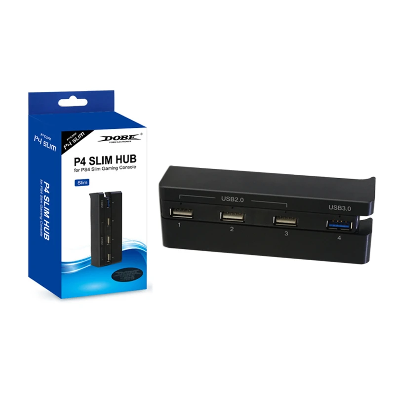 Super High Speed 4 In 1 USB Hub Suitable USB 2.0 3.0 Docking Station For Sony PlayStation 4 slim PS4 Slim Console Controller