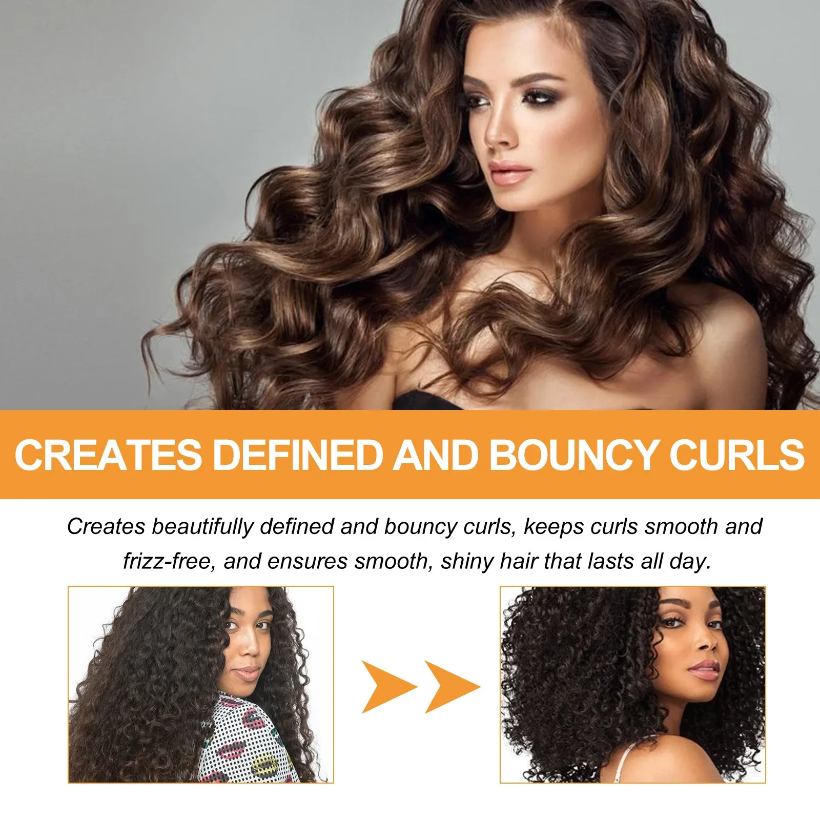 Hair Curling Cream Curly Hair Enhancer Moisturizing Frizzy Styling Wavy Wigs Enhance Smooth Nourishing Curl Boost Defining Cream