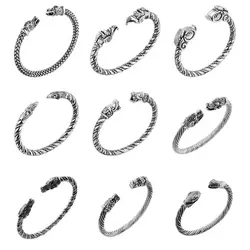 Odin Raven Wolf Dragon Bracelet Jewelry Fashion Accessories Viking Bracelet Men Wristband Cuff Bracelets For Women Bangles