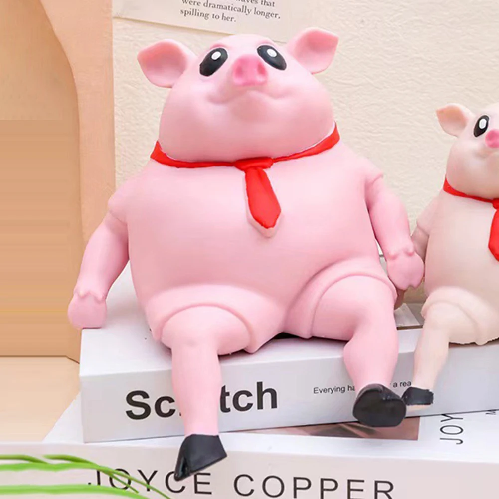 Funny Pig Pinch Toy Stress Relief Cute Pig Bath Toy Model Collection Squeeze Pig Dolls Home Decor for Child Kids for Boys Girls