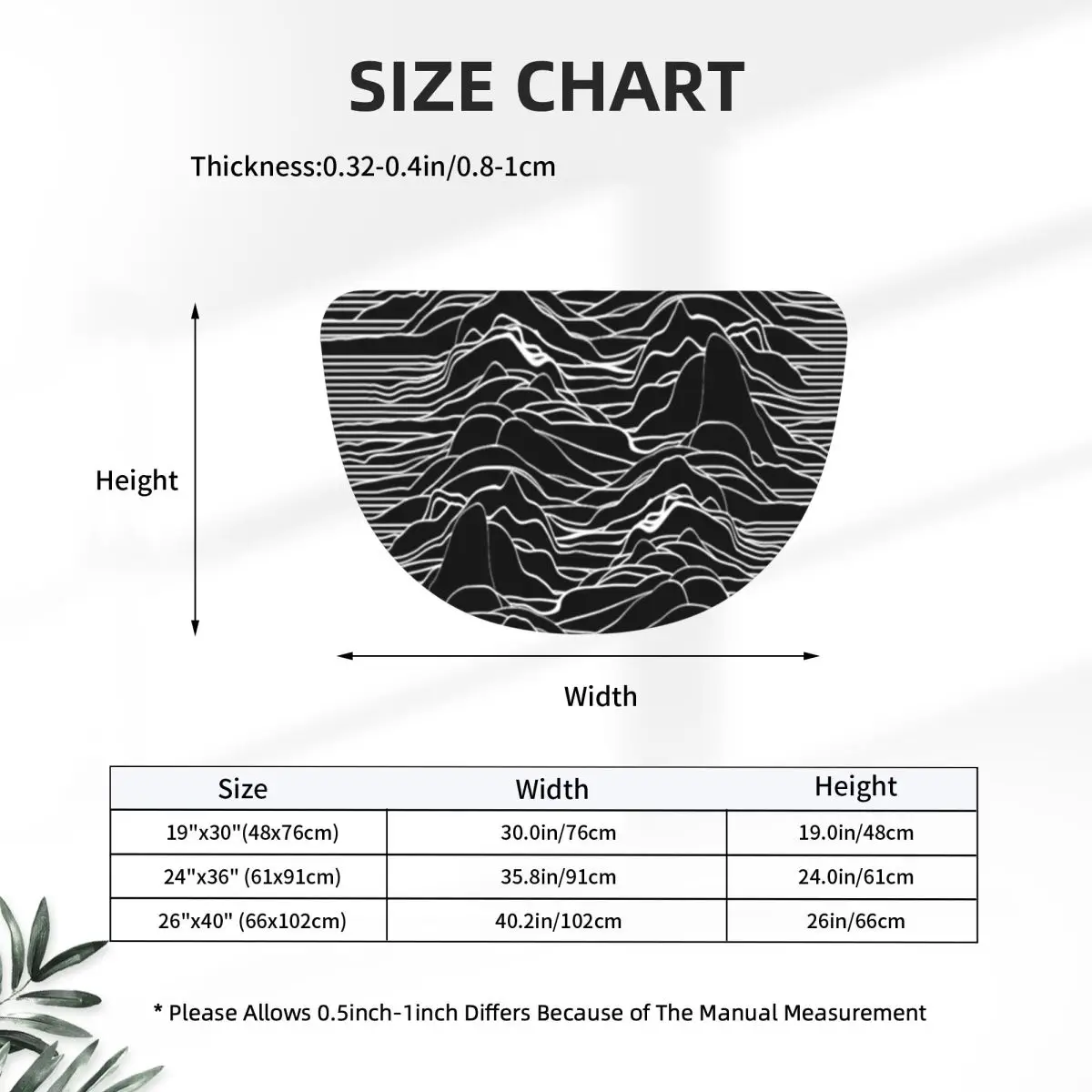 Joy Division Unknown Pleasures Soft Flannel Half Round Doormat Non Slip Bathroom Mat Absorbent Floor Carpet for Garage
