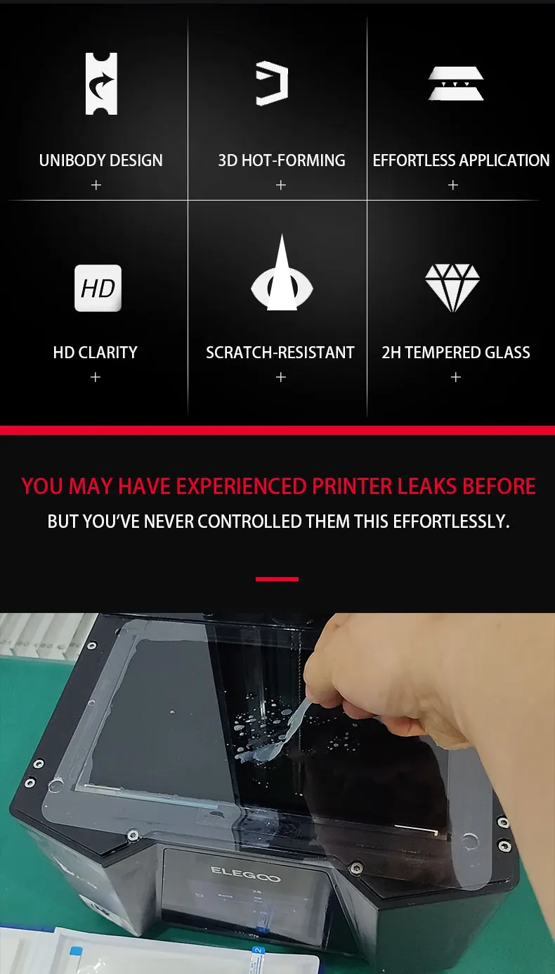5 Stück Kratzfeste Schutzfolie für ANYCUBIC Photon Mono 4/4 Ultra 7 Zoll LCD-3D-Drucker - Zubehör – Detail 4
