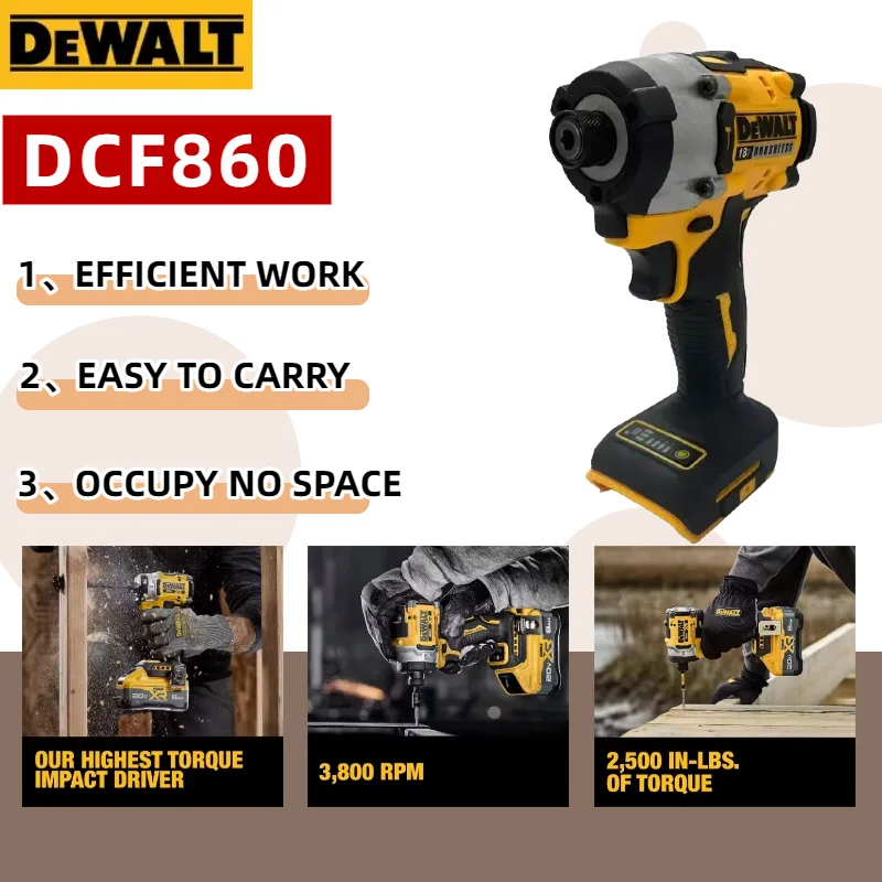 Dewalt DCF860 Brushless Electric Drill Screwdriver Cordless Compact Drill Rechargeable Power Tools For Dewalt 20v battery - Image 3