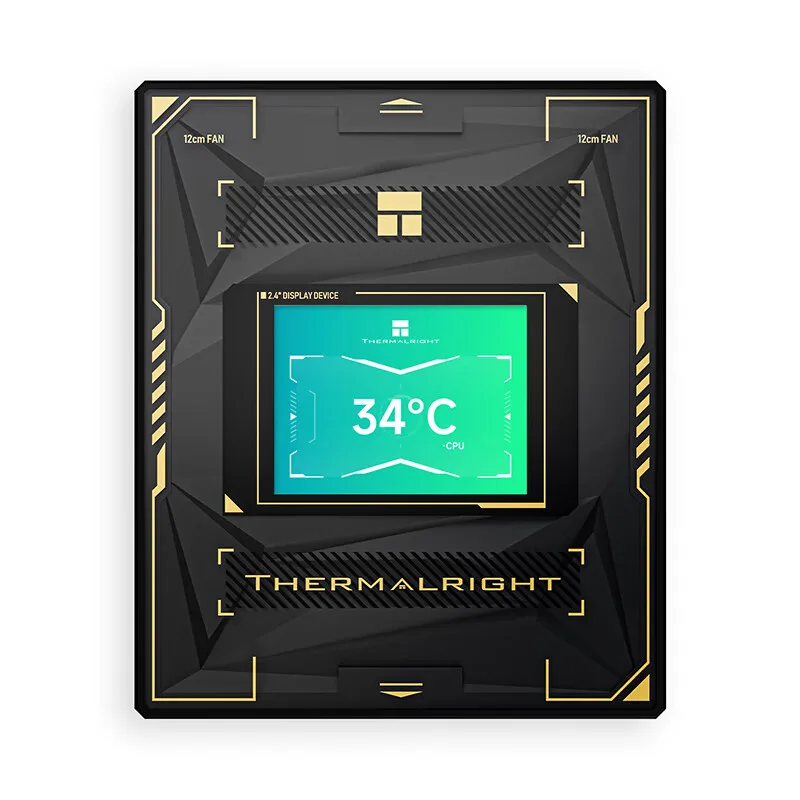 Thermalright Burst Assassin 120 VISION 6 x 6 mm AGHP 4.0 Heatpipe Tower Luftkühler 2,4-Zoll-IPS-LCD für INTEL LGA1851 1700 AMD AM5