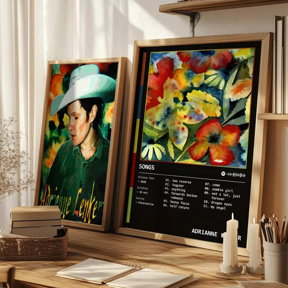 ألبوم مغني البوب A_Adrianne L_Lenker HD قماش الكتان ملصق جدار الفن يطبع لغرفة المعيشة غرفة نوم مكتب هدية تزيين المنزل #3