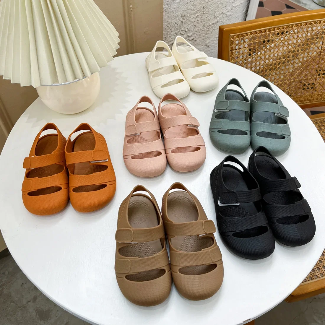 Summer Children Sandals Baby Girls Toddler Soft Non-slip Waterproof Shoes Kids Candy Color Beach Shoes Boys Casual Flat Sandals