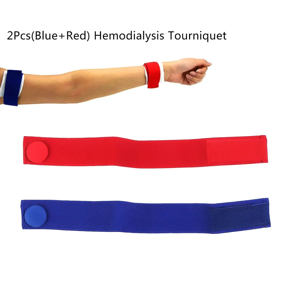 

2Pcs Medical Nursing-specific Flexible Venous Hemostatic Buckle Strap Hemodialysis Tourniquet Nursing-specific Dialysis Plus