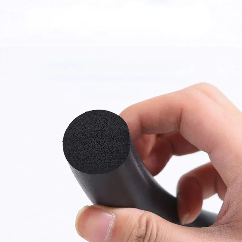 

EPDM Rubber Foam Sealing Strip, Black Round Sponge Cord Bar, Sound-proof for Cabinet Door and Window Seal, 1.5-30mm, 1/2/5/10m