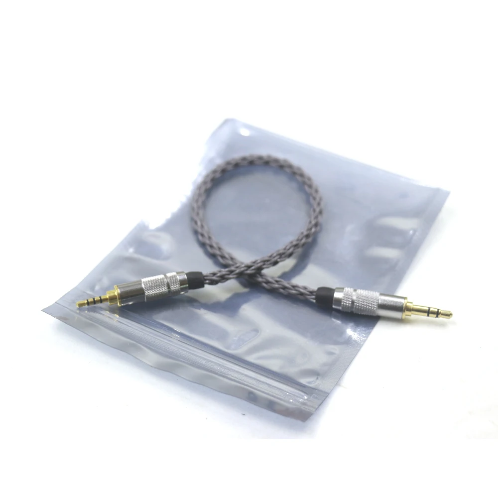 Cavo adattatore Audio grigio per cavo Aux di prolunga Stereo maschio bilanciato da 2.5mm a 3.5mm maschio