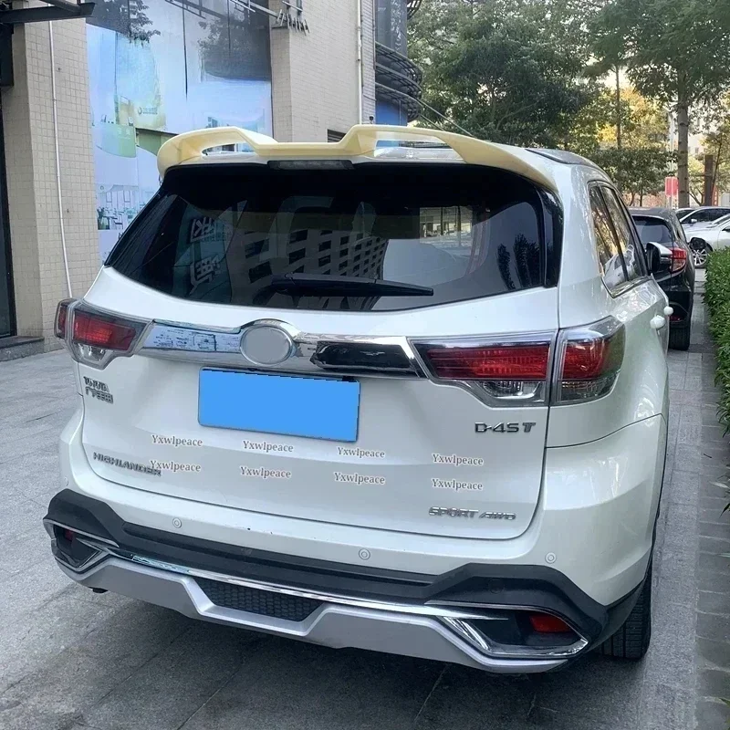 For Toyota Highlander Trunk Lip Spoiler 2015-2021 High Quality ABS Plastic Primer Color Rear Roof Spoiler Body Kit Accessories