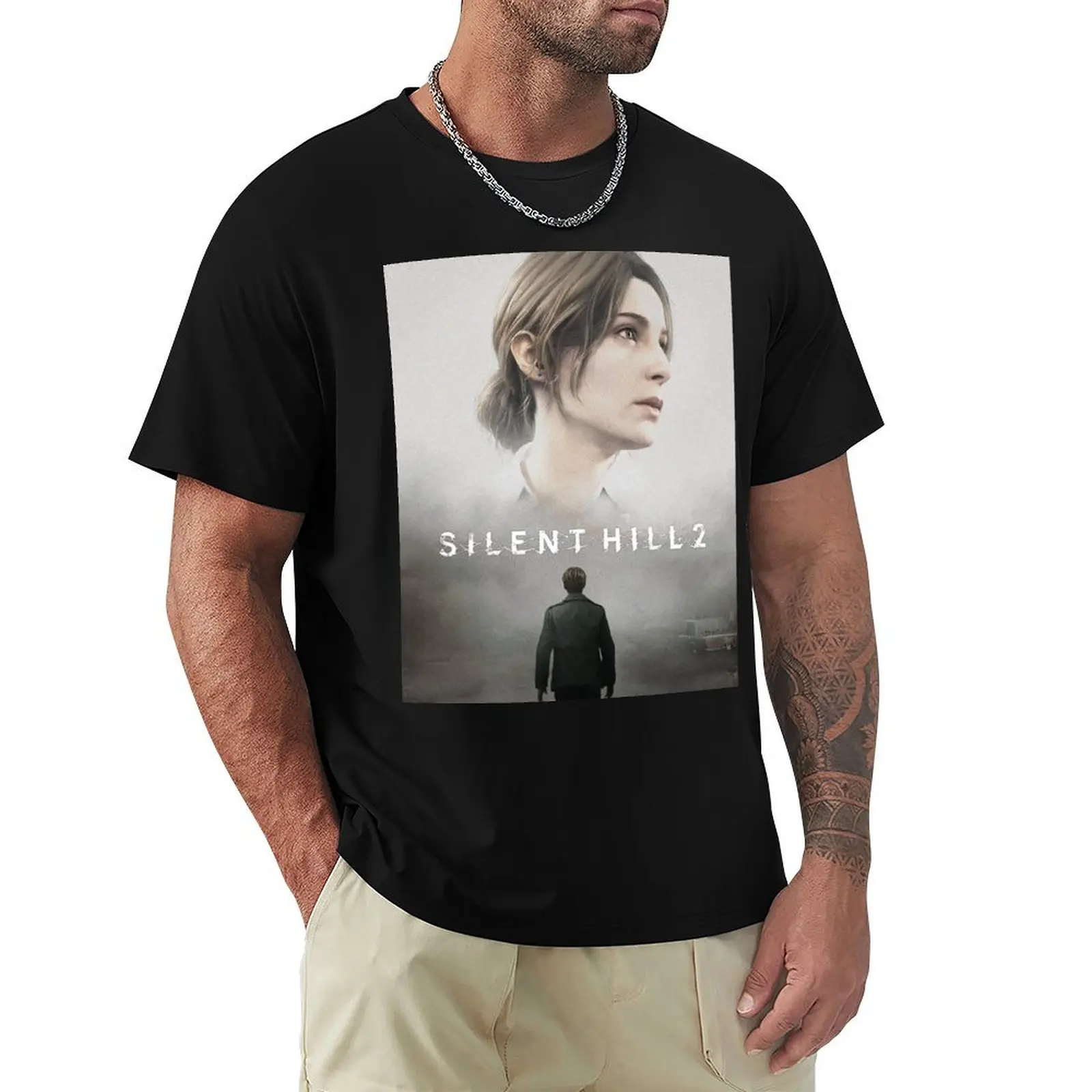 Silent Hill 2 Remake - James & Mary T-Shirt boys animal print funnys shirts graphic tees oversizeds oversized t shirt men