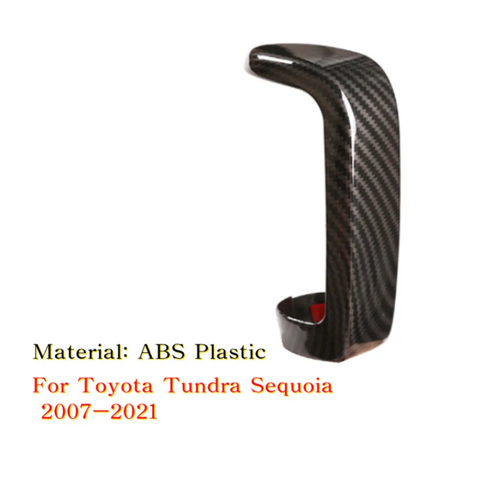 ABS Carbon Fiber Car Styling Centre Console Shifter Head Decorative Trim Cover Sticker For Toyota Tundra Sequoia 2007-2021