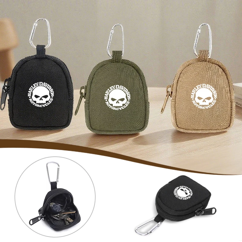 Portable Mini Wallet Motorcycle Logo Purse Coin Key Storage Bag For Harley Davidson 86-92 FXRT/86-90 FLST/88-17 FLSTC/94-17 FLHR
