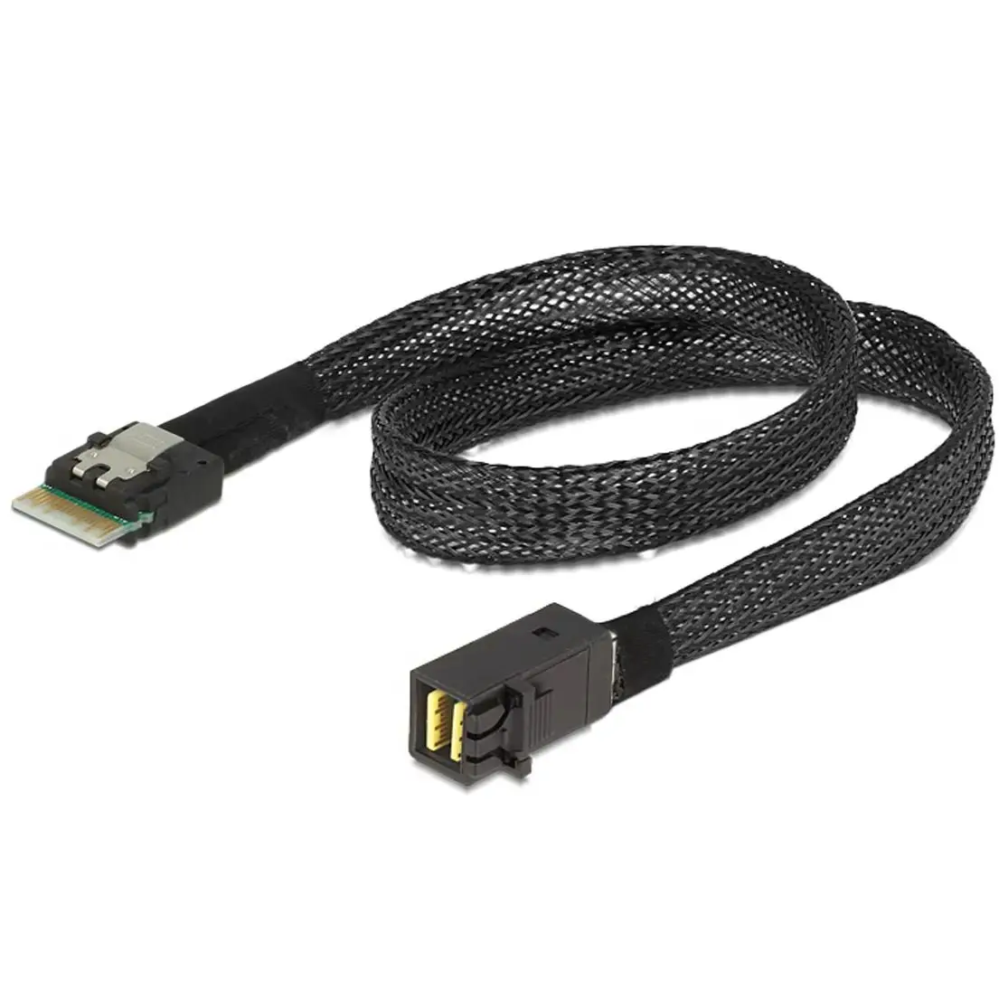 Data Cable Slim Line SAS 4.0 SFF-8654 4i 38pin Host To HD Mini SAS 4i SFF-8643 36pin Target Cable 0.5m 1m