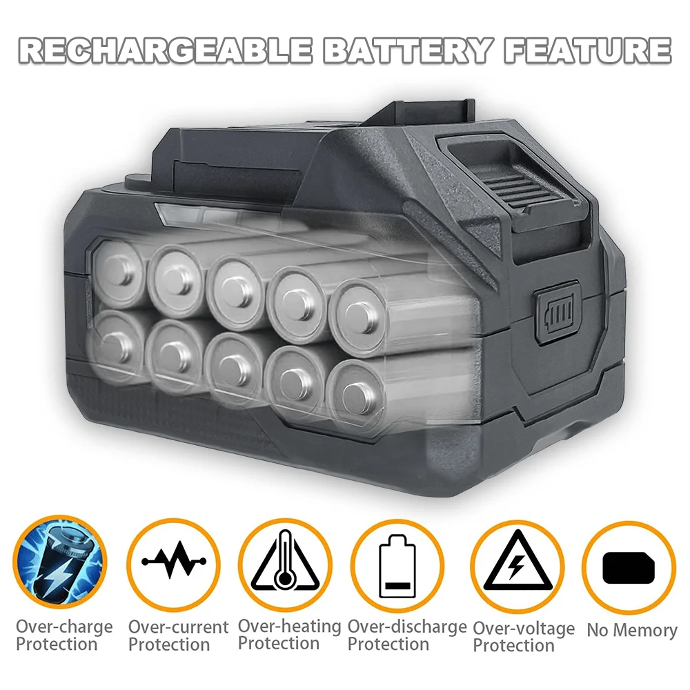 PATUOPRO 2.0-6.0Ah Rechargeable Lithium-ion Battery Pack For Makita 18V Battery Cordless Power Tools Electric Drill Screwdriver