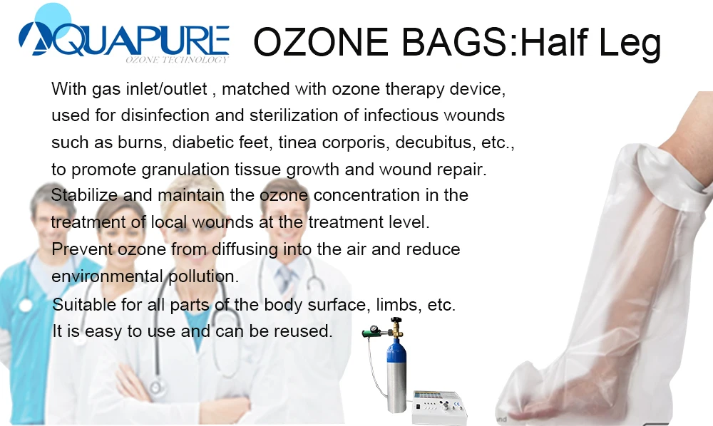 Medical Grade Ozone Resistant Silicone Ozone Limb Bag/Wirst Sleeve Ozone Bags Foot Leg Arm For Ozone Therapy