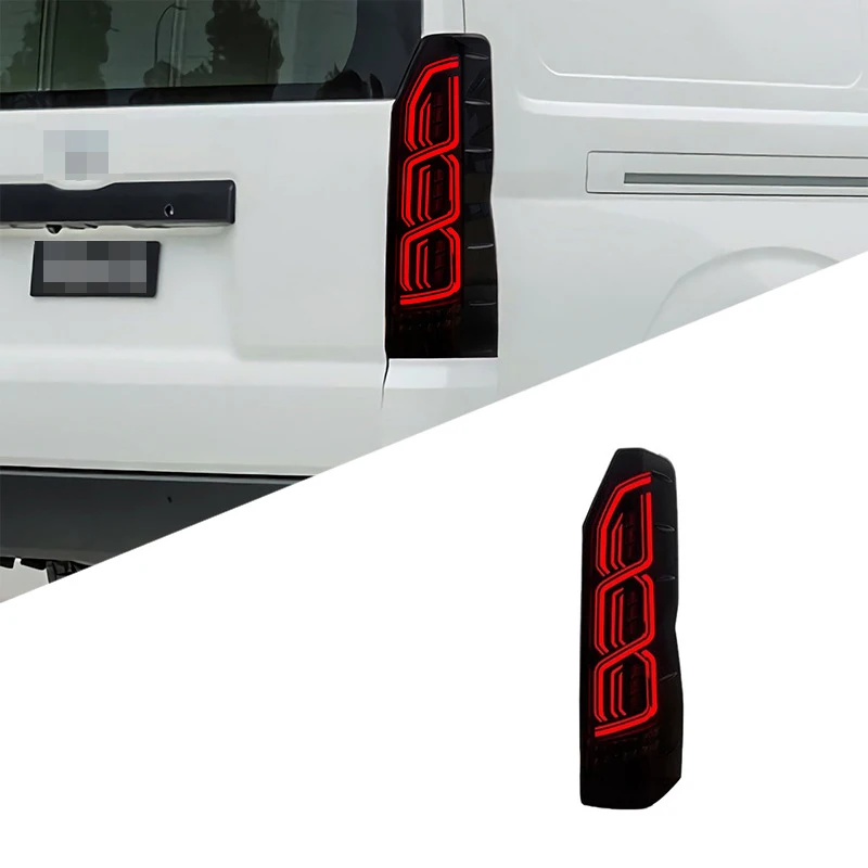 

Автомобильная светодиодная фара для Toyota Hiace серии 300 2019-2025, задний фонарь в сборе, модификация HIACE, светодиодный дальний свет, поток поворота