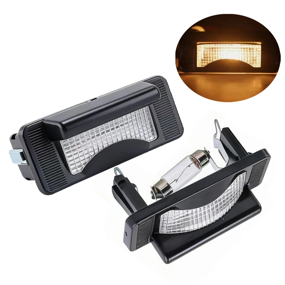 2PCS License Plate Light Set With Bulbs Yellow 3500K 9018200156  ﻿ For MERCEDES For Sprinter For W901 W902 W903 W904 1995-2006