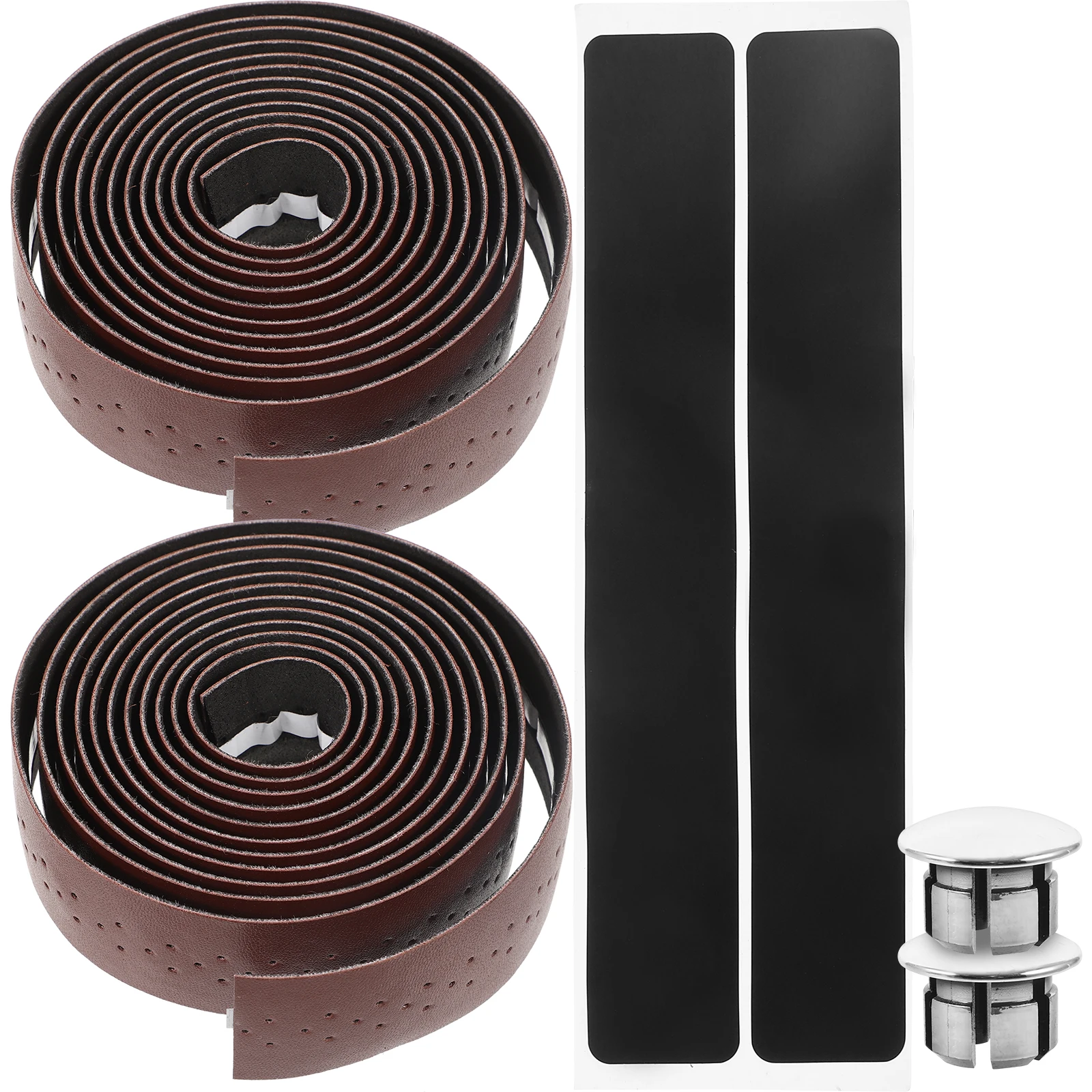 

Handlebar Grip Tape Cycling Brown Lightweight PU Anti Skid Protective Wear Resistant Mountain Bike Accessory Bar Tape