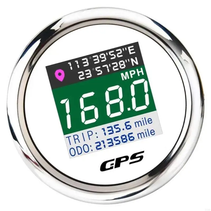

77HF Waterproof 52mm Map Speed Gauges with Satellite Antenna Trip Odometer Data Storage for Automotive Marine Motorcycle