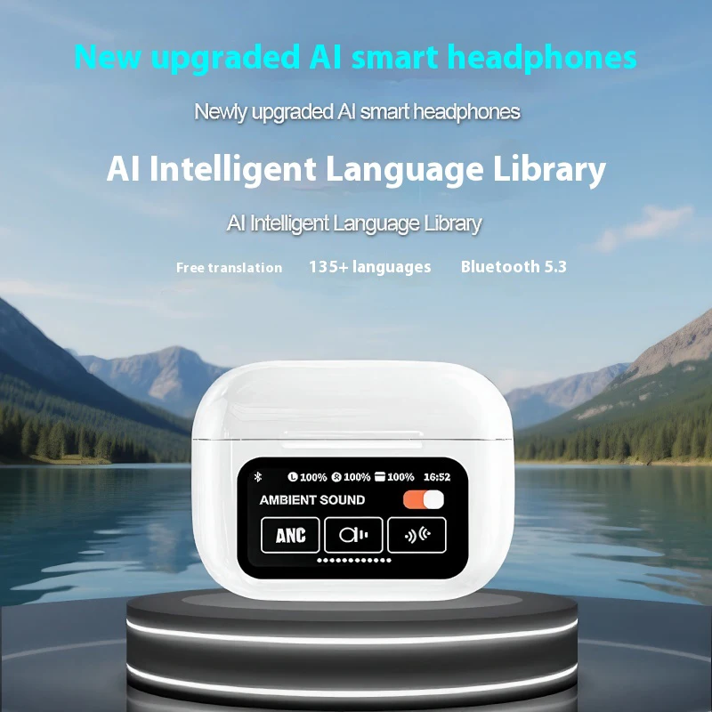 

AI real time translation earbuds wireless bluetooth headphones Portable intelligent 135 languages noise cancellation headphones