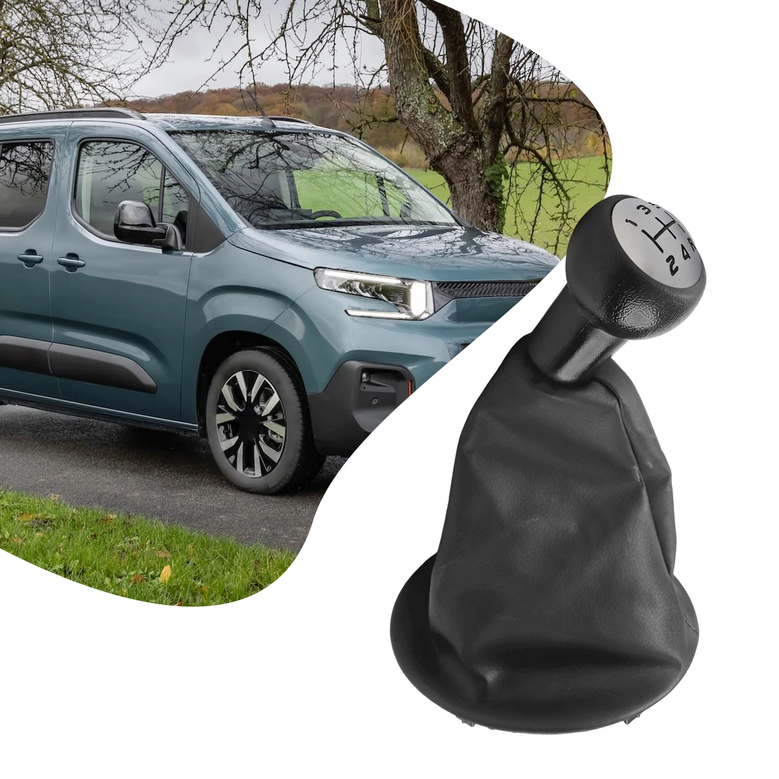 1Pcs 5 Speed Car Auto Shift Knob Handball Dust Jacket Kit For C3 C5 For Berlingo Leather Gear Shift Knob Boot Collar Case