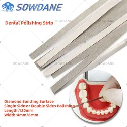 Dental Metal Polishing Stick Strip with Single Side of Diamond Sanding Surface (6mm /4mm Width for selection) Teeth Whitening