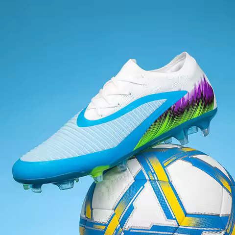 New Men Soccer Match Long Spikes Football Boots Shoes FG Ultralight Outdoor Training Soccer Shoes Non-Slip Cleats Drop Shipping