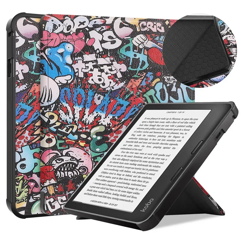 Multi-folding Stand Cover For Cpque Kobo Libra Colour Smart Case