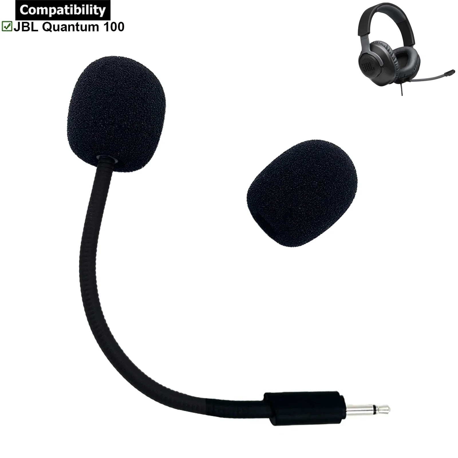 استبدال 2.5 مللي متر ميكروفون ازدهار ل JBL الكم 100 Q100 السلكية الألعاب سماعات لعبة سماعات