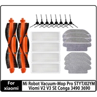 For Xiaomi Mi Robot Vacuum-Mop Pro STYTJ02YM 2S 3C/ Viomi V2 V3 SE/Conga 3490 3690 Main Side Brush Hepa Filter Mop Parts