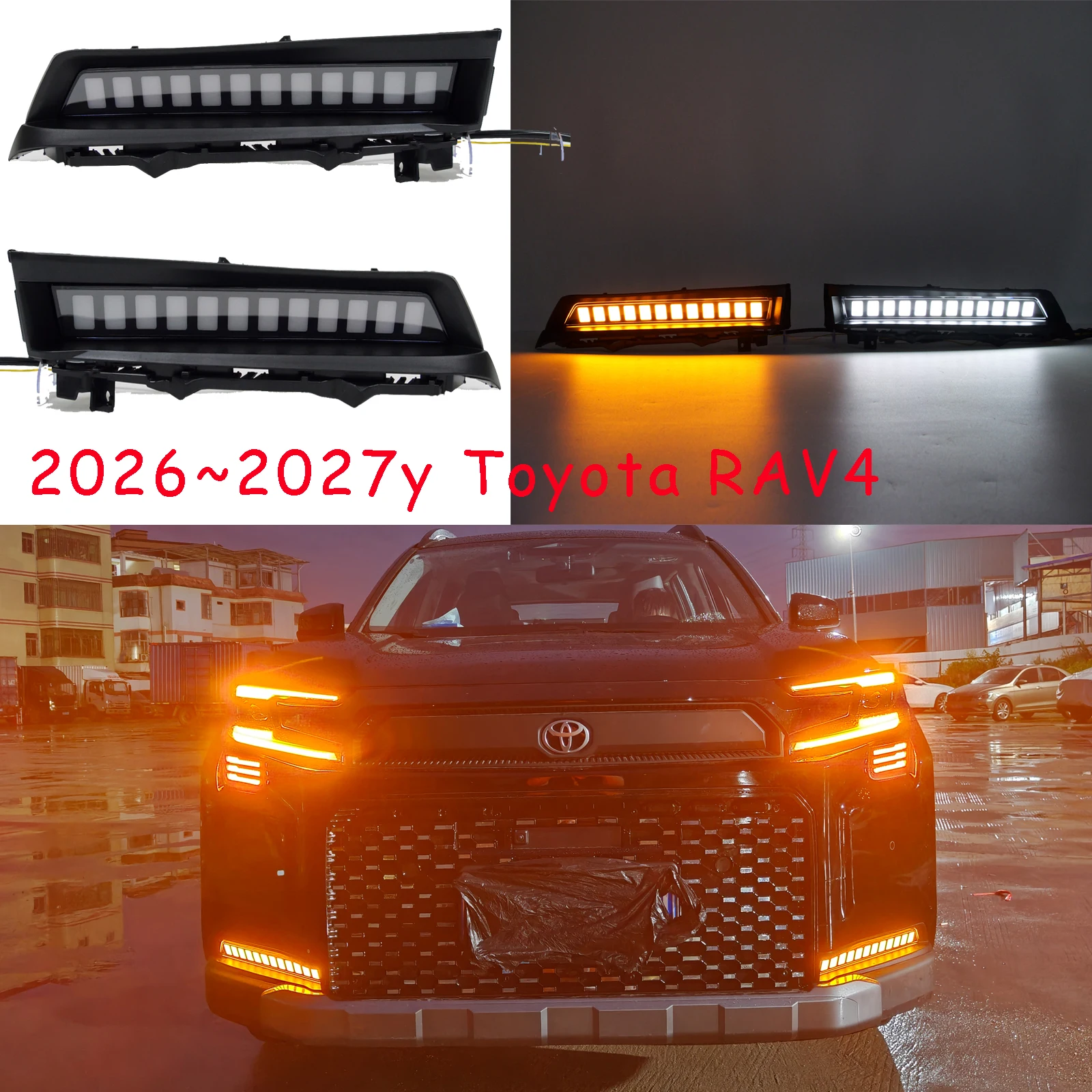 

Auto bumper headlight for Toyota RAV4 daytime light TOYOTARAV4 2026~2027y car accessories LED headlamp for Toyota RAV 4 fog lamp