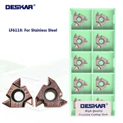 DESKAR 100% Original 16ERM/IRM 11W 14W AG55 AG60 1.0 1.5ISO 2.0ISO 2.5ISO 3.0ISO LF6118 Lathe Threaded Blade Cutter Cutting Tool