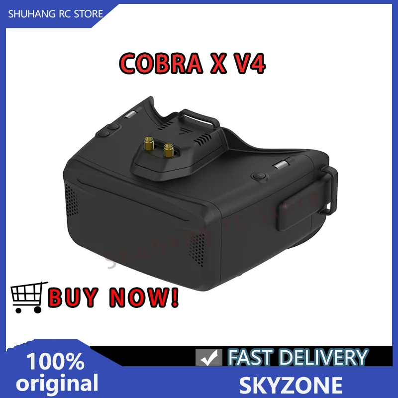 

SKYZONE Cobra X V4 Head Tracker FPV Goggles 1280x720 5.8G 48CH Steadyview RapidMix Receiver Built-in DVR & HDMI for RC FPV Drone