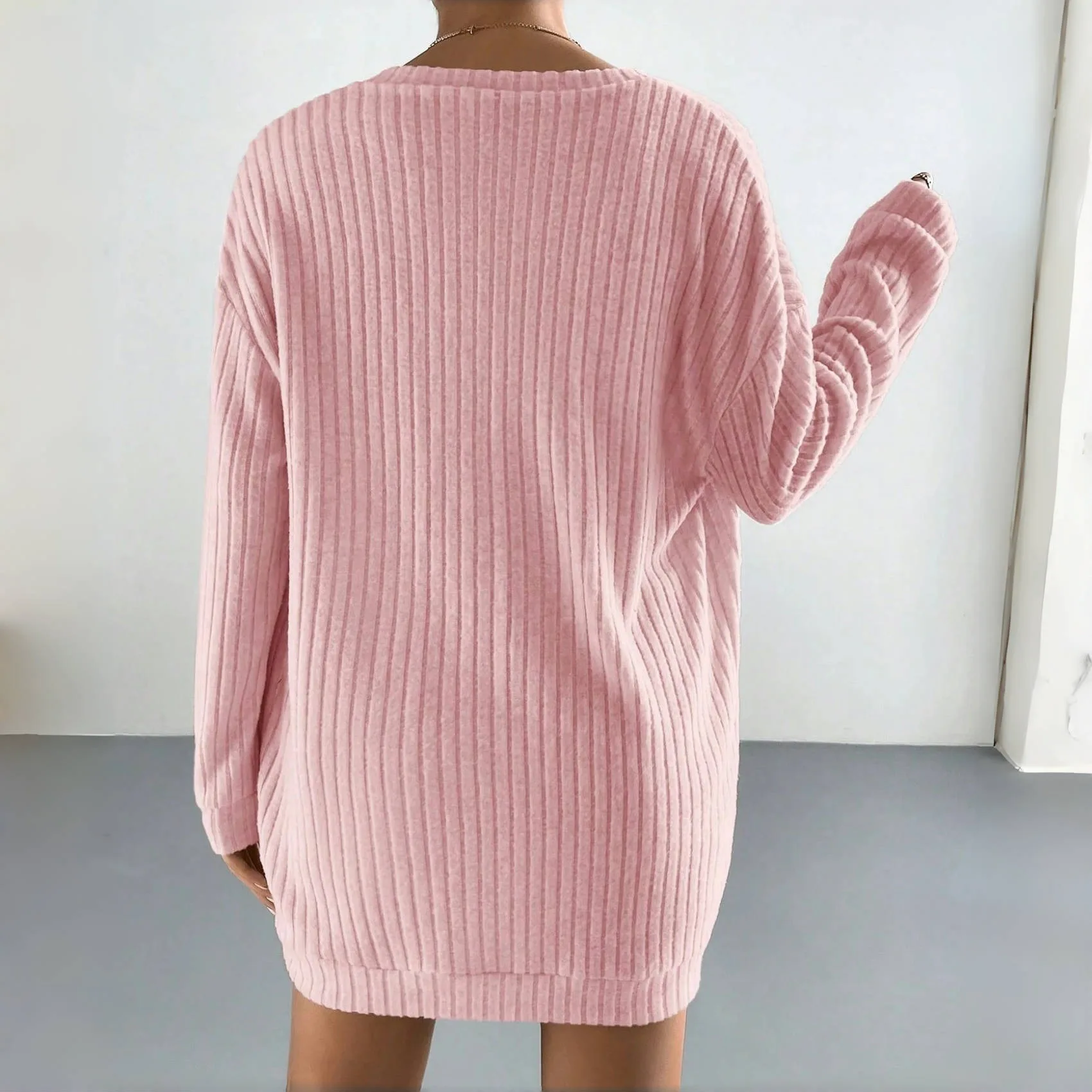 Autumn Winter Women 3Piece Outfit Casual Loose Mid-length Knit Sweater Jacket Sexy Slim Tube Top Shorts Long Sleeve Cardigan Set