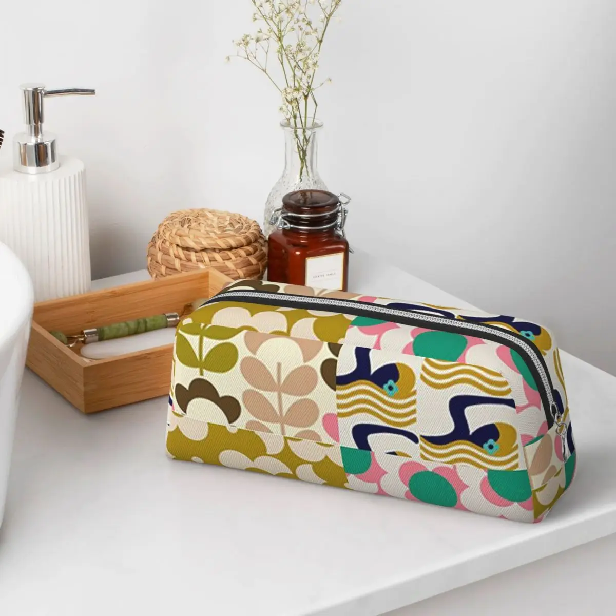Orla Kiely Flowers Abstract Pencil Cases for Students School Pen Box Pencil Bag Pencil Pouch Pen Holder