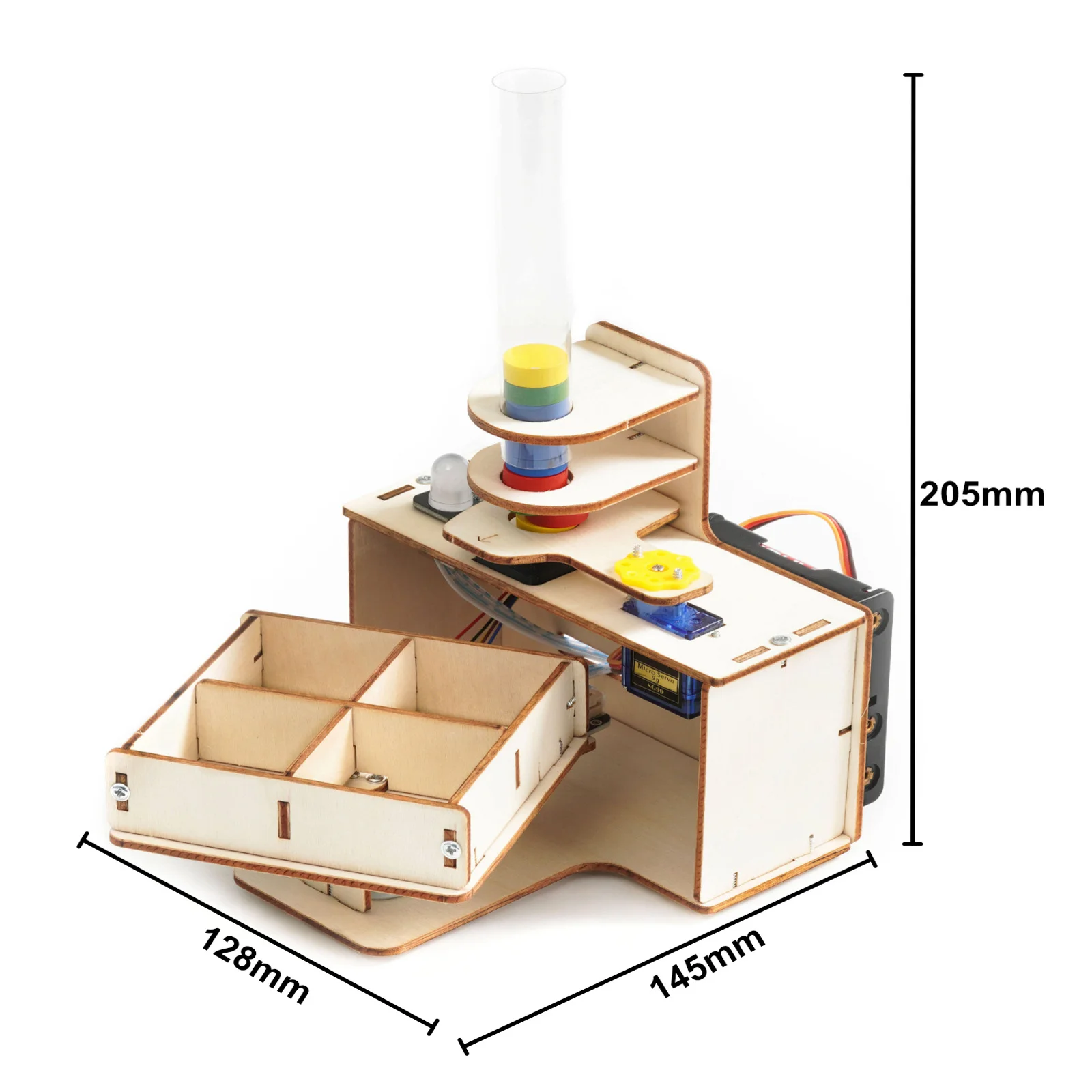 Matériel d'expérimentation scientifique à monter soi-même, jouet éducatif pour enfants, modèle de trieur de reconnaissance de couleur intelligente, jouets physiques éducatifs