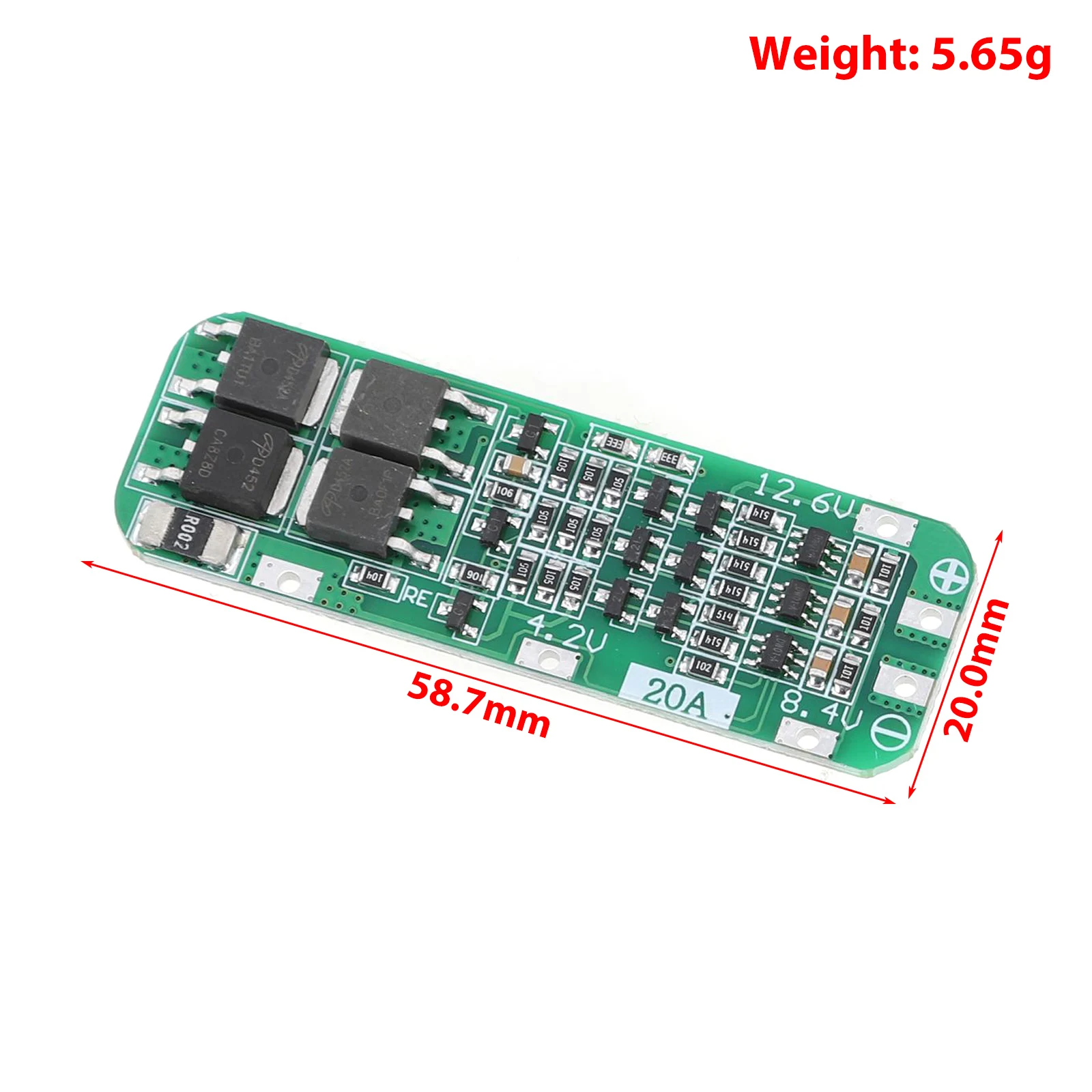 Charger PCB for 3S Li-ion Battery 12.6V 20A Output with Auto Recovery Function and 3.6V to 3.7V Cell Voltage Range