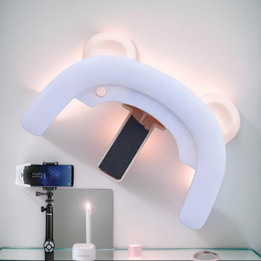 

​ ​ Регулируемый светодиодный кольцевой светильник для селфи с 3 режимами — перезаряжаемый через USB заполняющий светильник с зажимом для фото и видео ​ ​