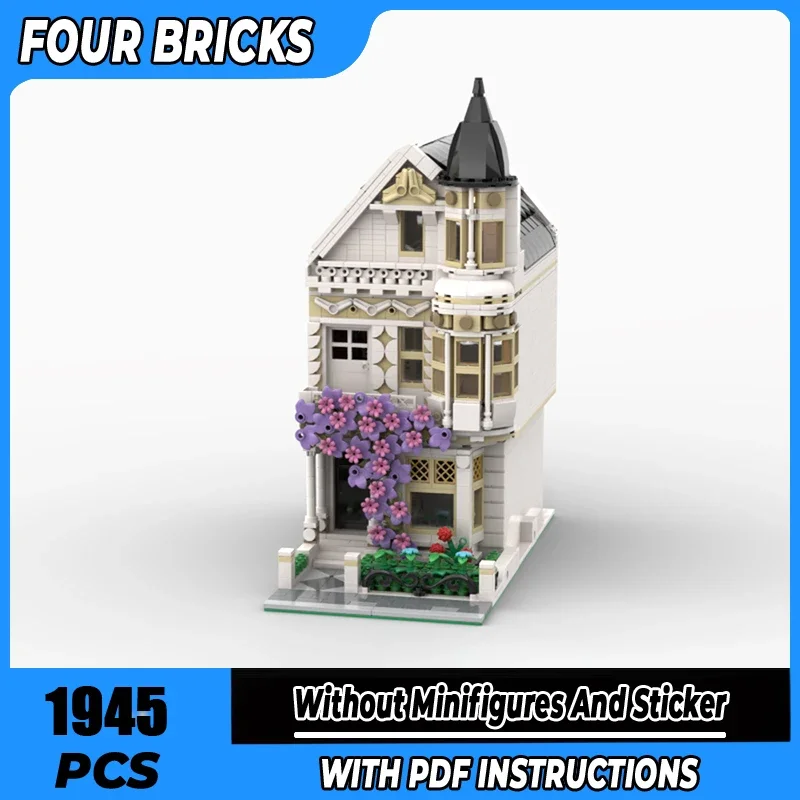 Moc Bausteine Viktorianischen Stadthaus Technologie Modulare Ziegel Modell Geschenke Weihnachten Spielzeug DIY Sets Montage