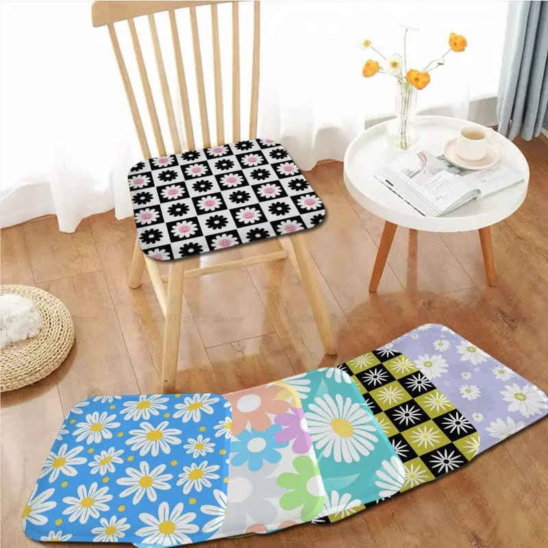 Flower Daisy Pattern Cushion Mat Simplicity Multi-Color Dining Chair Circular Decoration Seat For Office Outdoor Garden Cushions